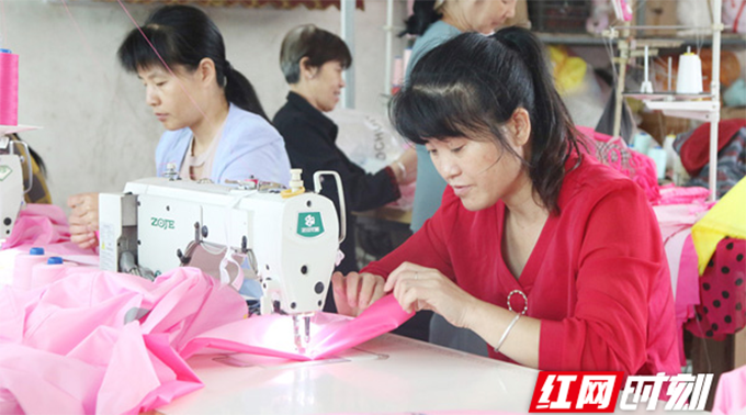 湖南宁远：留守妇女家门口就业促增收