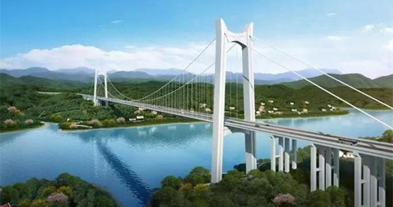湖南在建最大桥梁 张官高速洞庭溪沅水特大桥开工