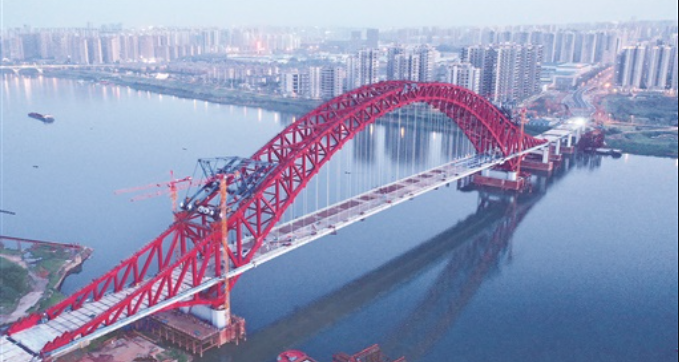 株洲市第八座跨湘江大桥（清水塘大桥）力争月底试通车